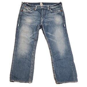 TRUE RELIGION size 42 30 Mens SUPER T Ricky Thick Stitch  Vintage denim Jeans